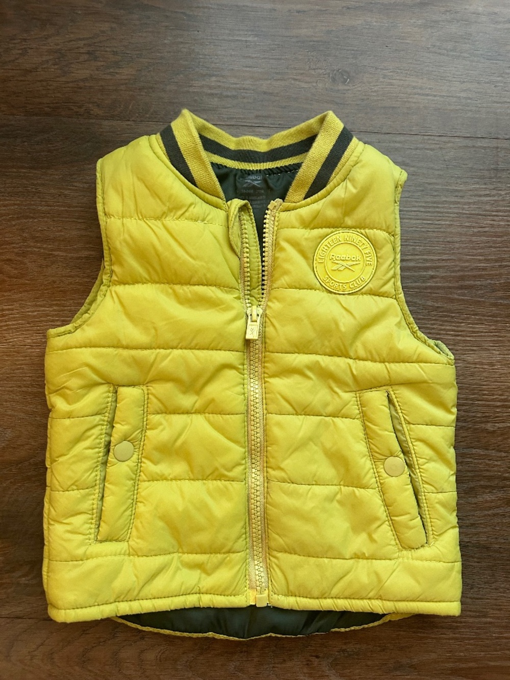 Reebok Kids Quilted Puffer Vest Green 18–24 Months